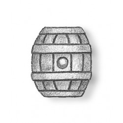 Tonneaux ovales en métal 13 mm