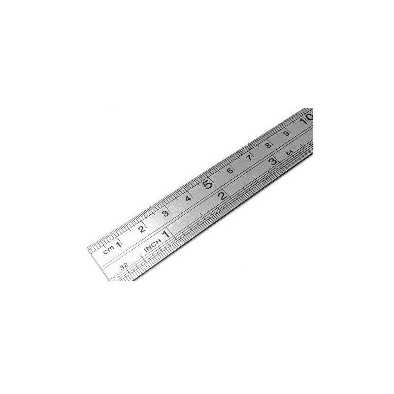 Righello in acciaio 30 cm con misure in imperiale e metrico