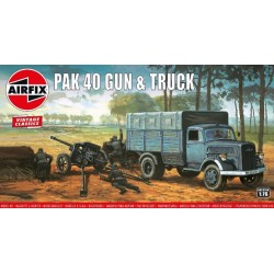 Pak 40 Gun and Track 1/76