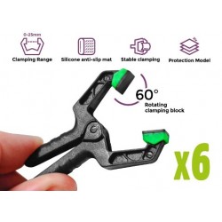 6 Mini hobby clamps 65 mm