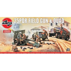25PDR Field Gun and Quad 1/76