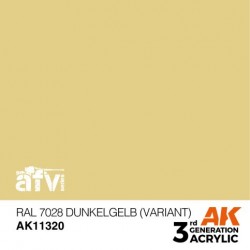 AK Interactive RC059 Real Colors : Dunkelgelb Nach Muster - Dark Yello