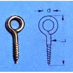 Occhielli a vite in ottone...