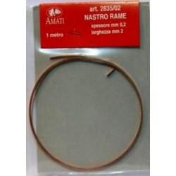 Nastro in rame 0,2x2 mm x 1 mt