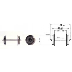 Asse di ricambio 25 mm con...